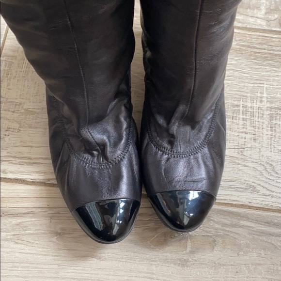 CHANEL Tall Over-the-Knee boots w/patent trim HOT! - Picture 13 of 13